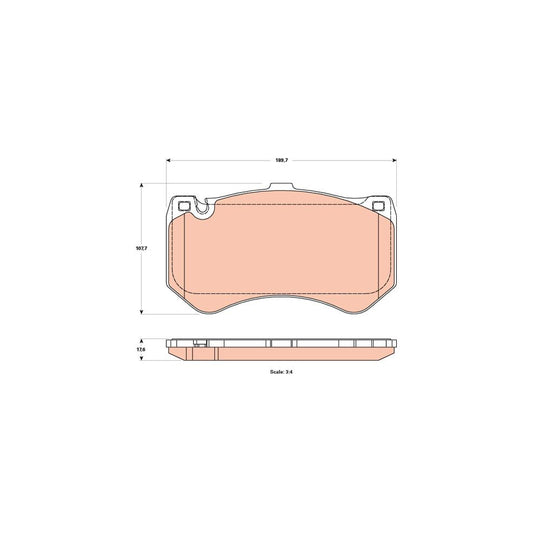 TRW Gdb1907 Brake Pad Set Prepared For Wear Indicator