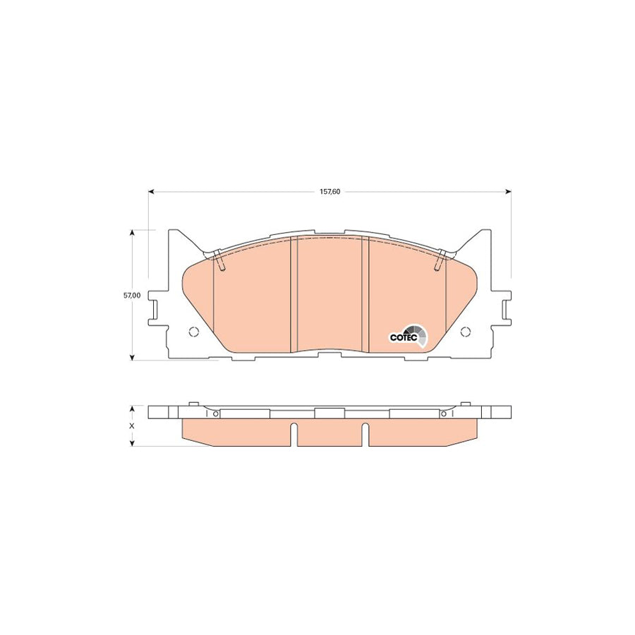 TRW Cotec Gdb3429 Brake Pad Set Not Prepared For Wear Indicator With Accessories