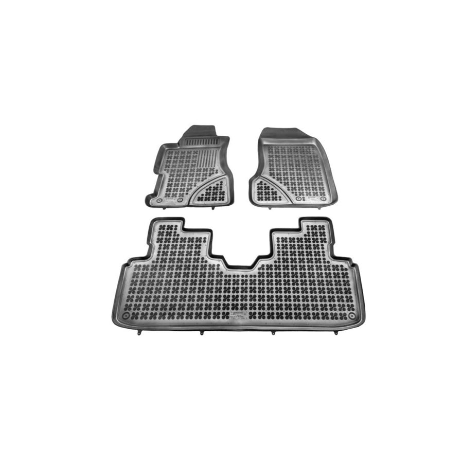 REZAW PLAST 200906 Floor mat set for HONDA Civic VII Hatchback (EU, EP, EV) Elastomer, Front and Rear, Black