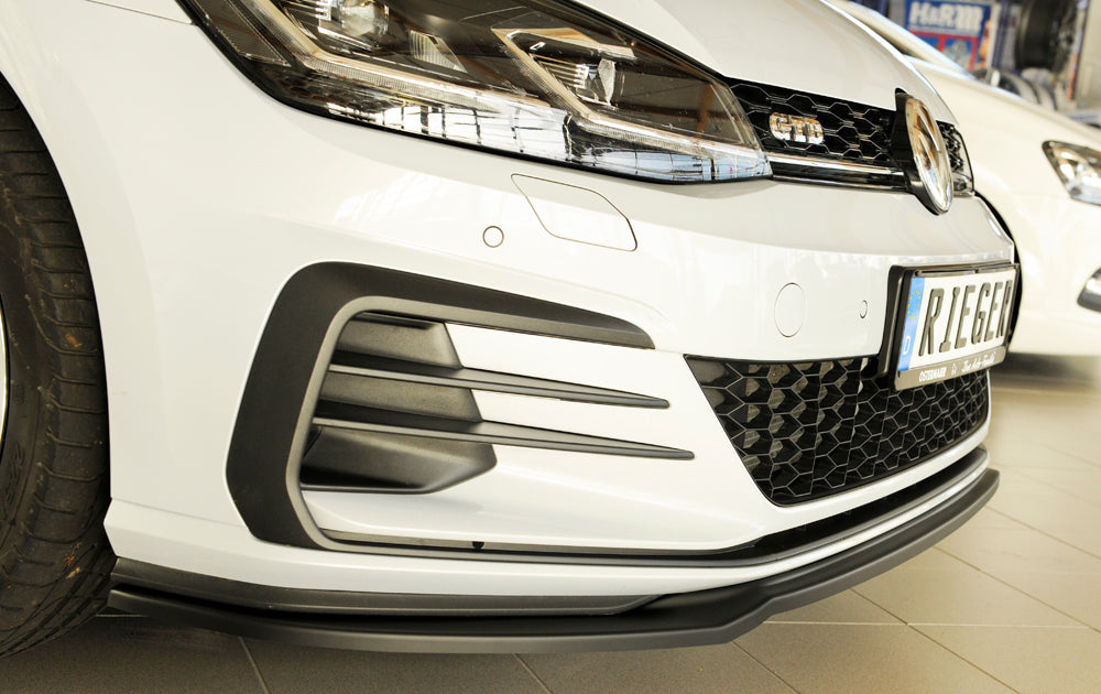 Rieger 00059580 VW Mk7 Golf Front Splitter (GTI, GTD & GTE) -  Matte Black