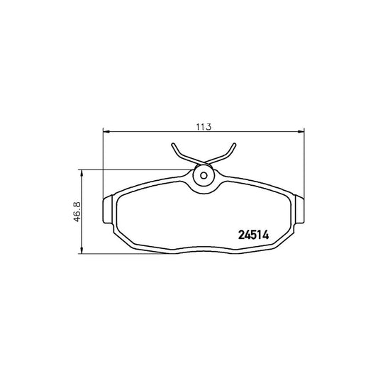 Hella 8DB 355 013 111 Brake Pad Set For Ford Usa Mustang Not Prepared For Wear Indicator