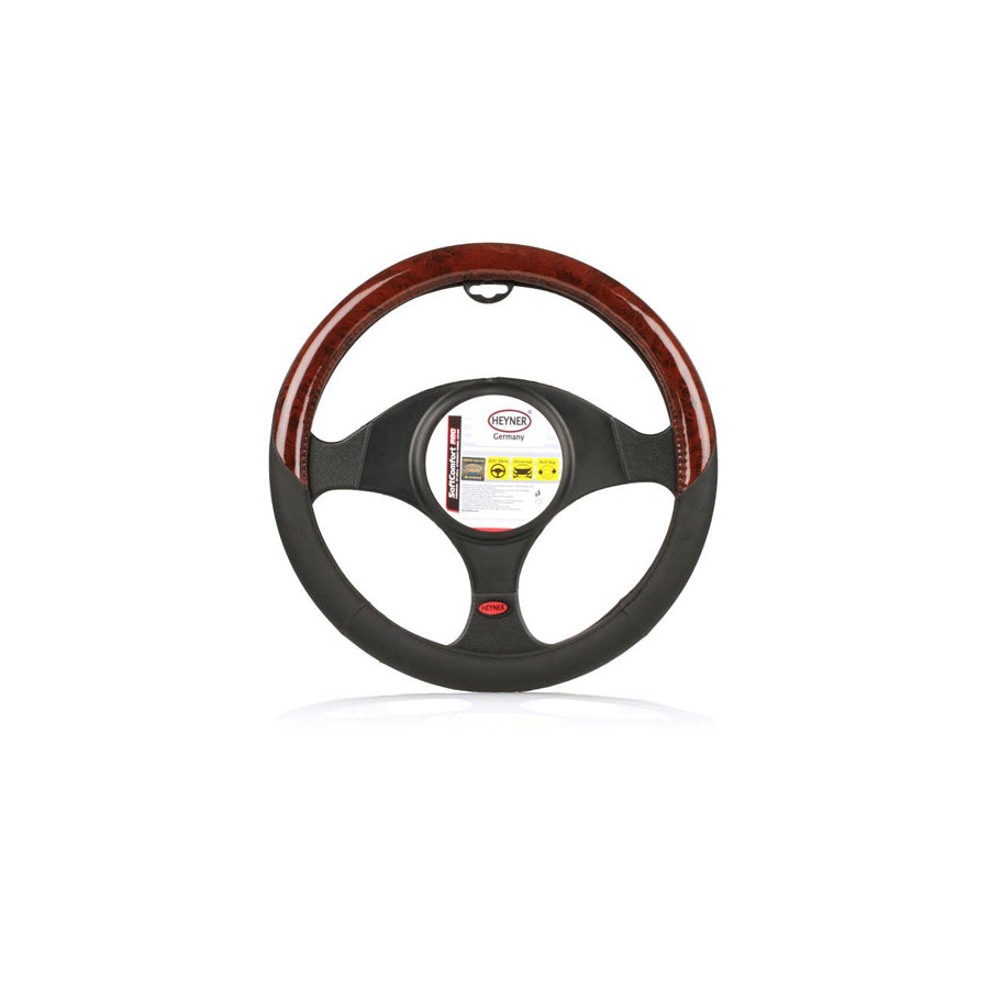 HEYNER SoftComfort Pro 604000 Steering wheel cover Black, ?: 37-39cm, PVC, wood effect