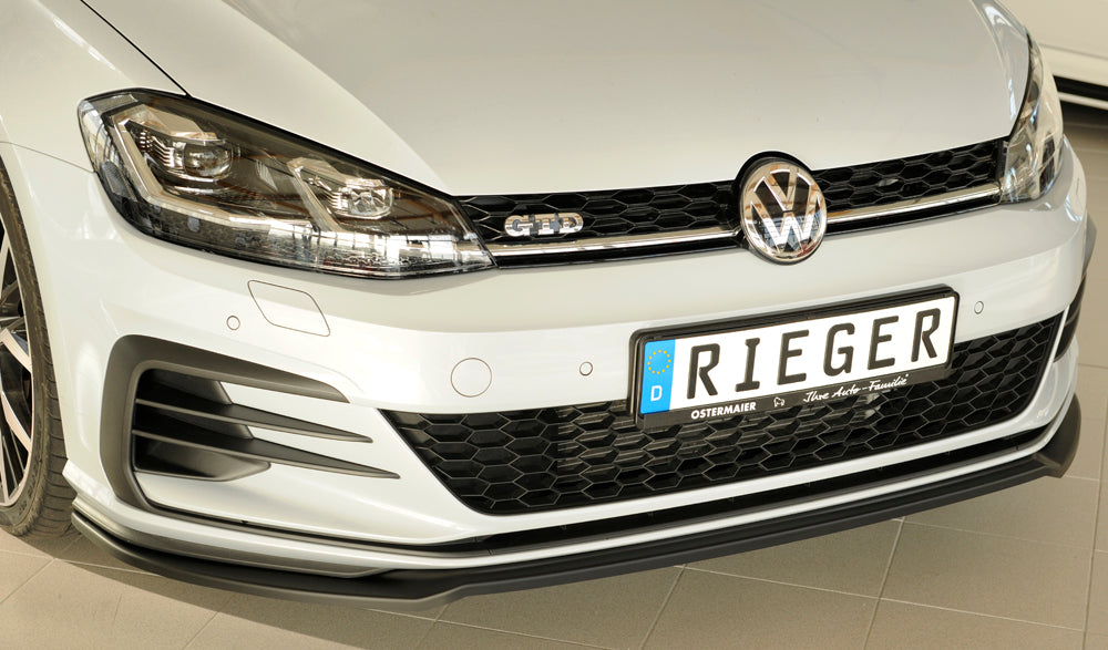 Rieger 00059580 VW Mk7 Golf Front Splitter (GTI, GTD & GTE) -  Matte Black