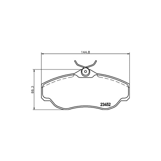 Hella 8DB 355 009 531 Brake Pad Set Not Prepared For Wear Indicator With Brake Caliper Screws