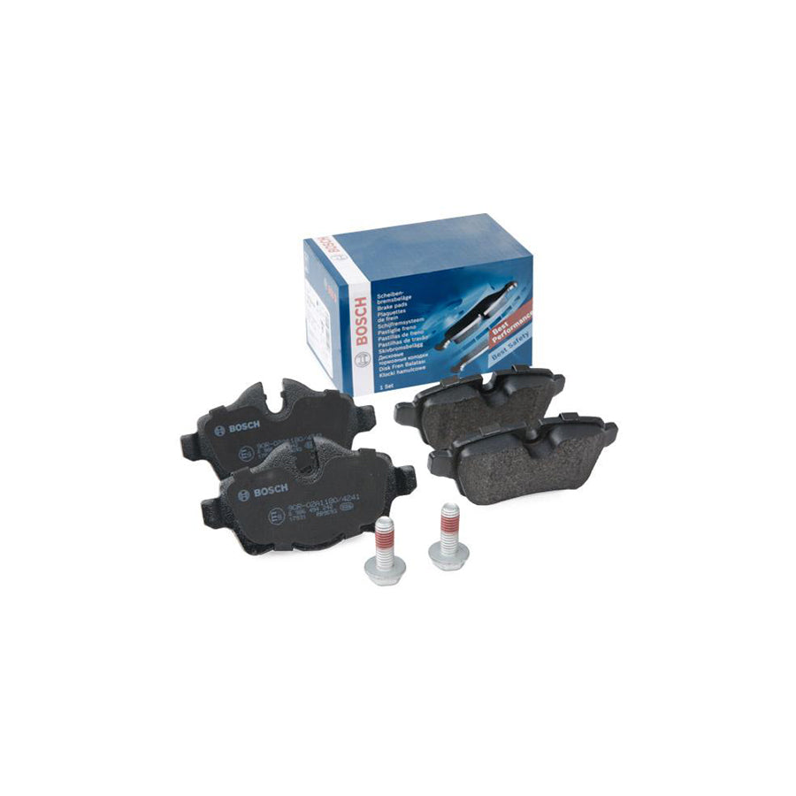 Bosch 0986494242 Brake Pad Set With Anti Squeak Plate With Bolts Screws With Mounting Manual BP1305