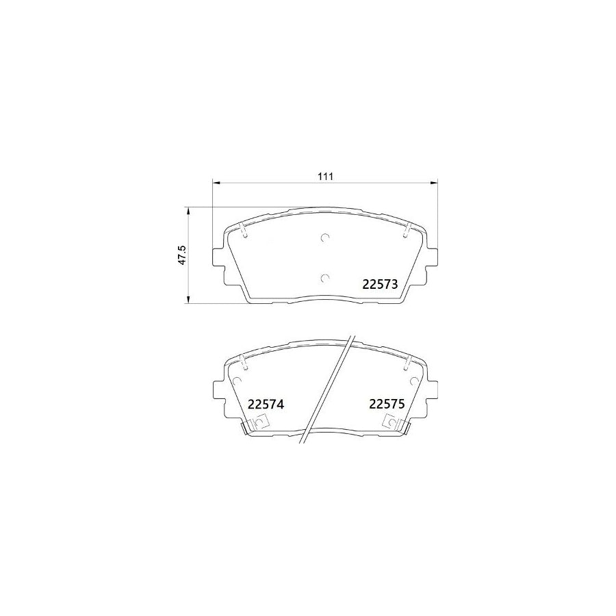 Brembo P 30 115 Brake Pad Set With Acoustic Wear Warning With Anti Squeak Plate