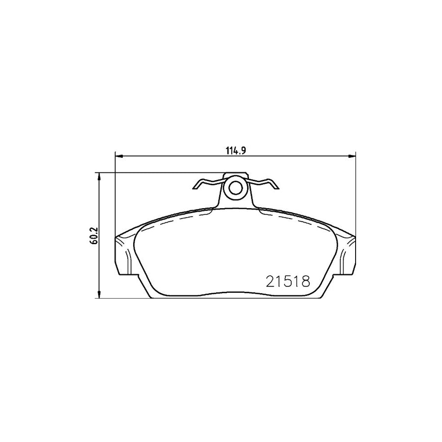 Hella 8DB 355 018 081 Brake Pad Set Not Prepared For Wear Indicator With Brake Caliper Screws
