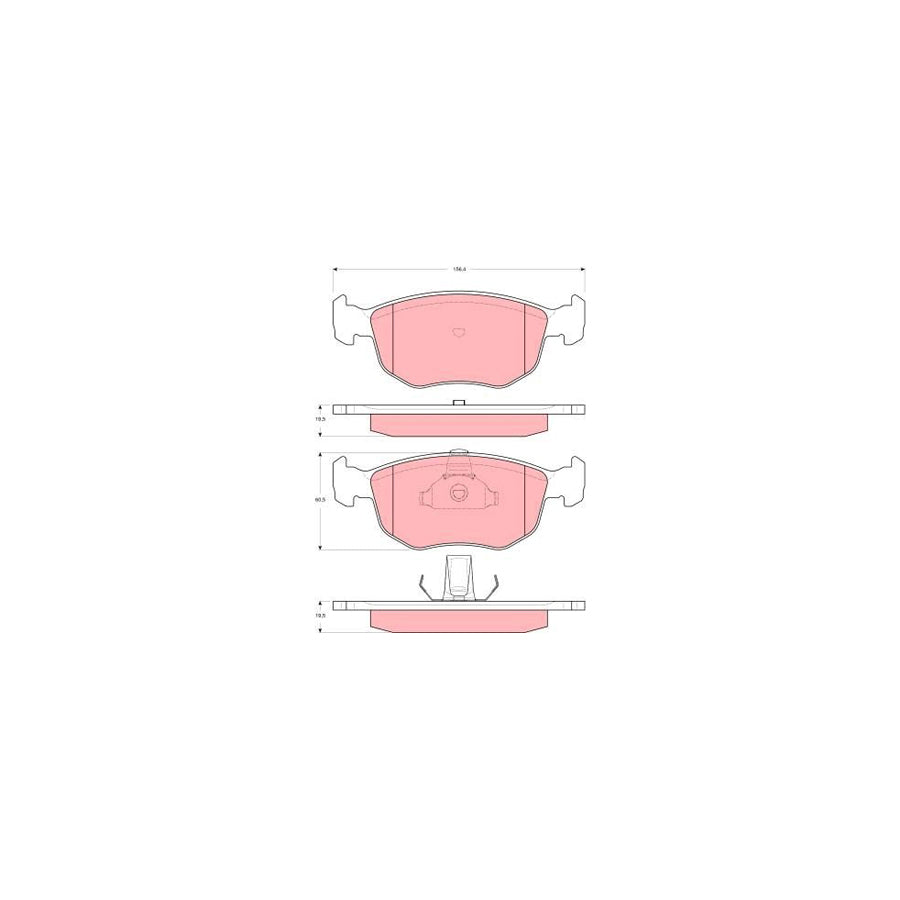 TRW Gdb1618 Brake Pad Set Not Prepared For Wear Indicator