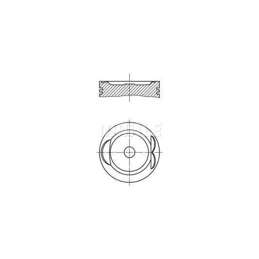 MAHLE ORIGINAL 6273303 Piston 87 mm, with piston rings