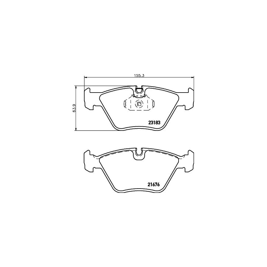 Hella 8DB 355 009 001 Brake Pad Set Prepared For Wear Indicator