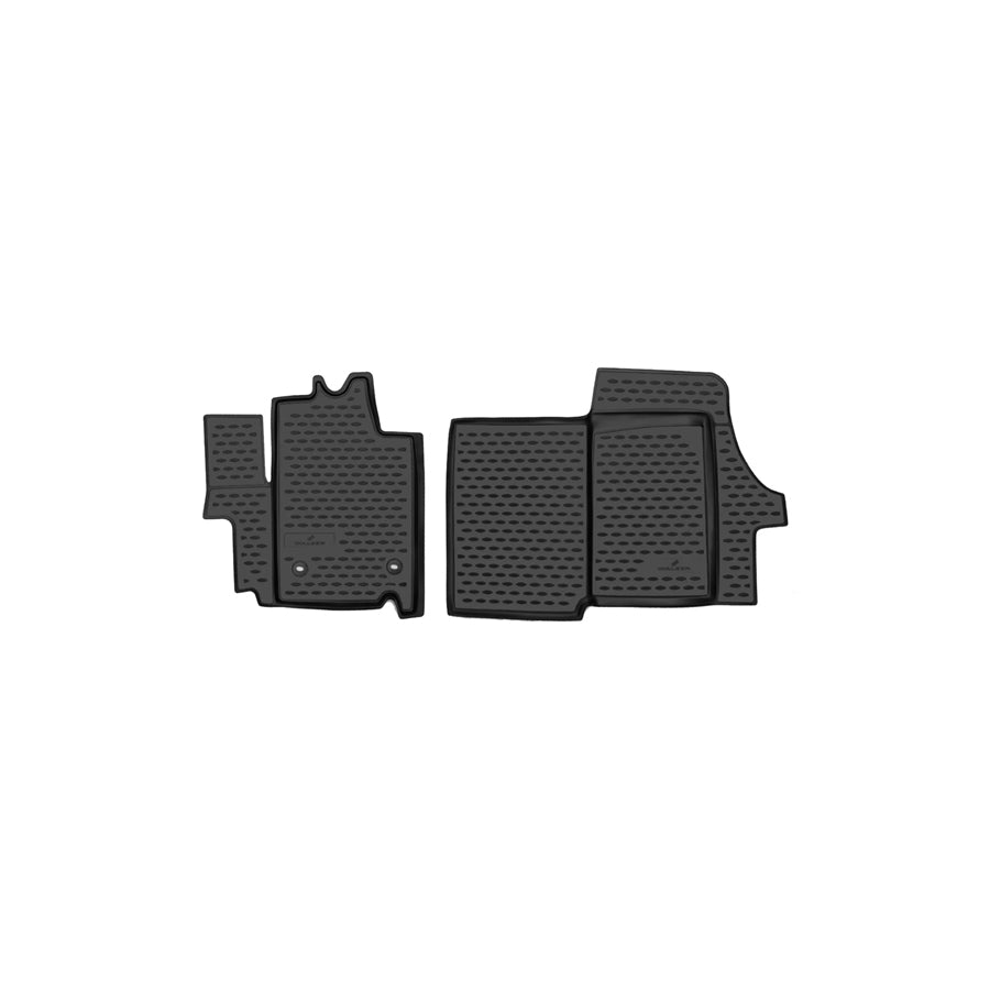 WALSER Tailored, XTR 75216 Floor mat set Elastomer, Front, Black