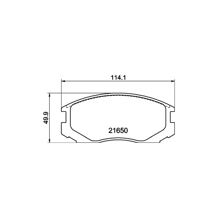 Hella 8DB 355 017 161 Brake Pad Set With Acoustic Wear Warning