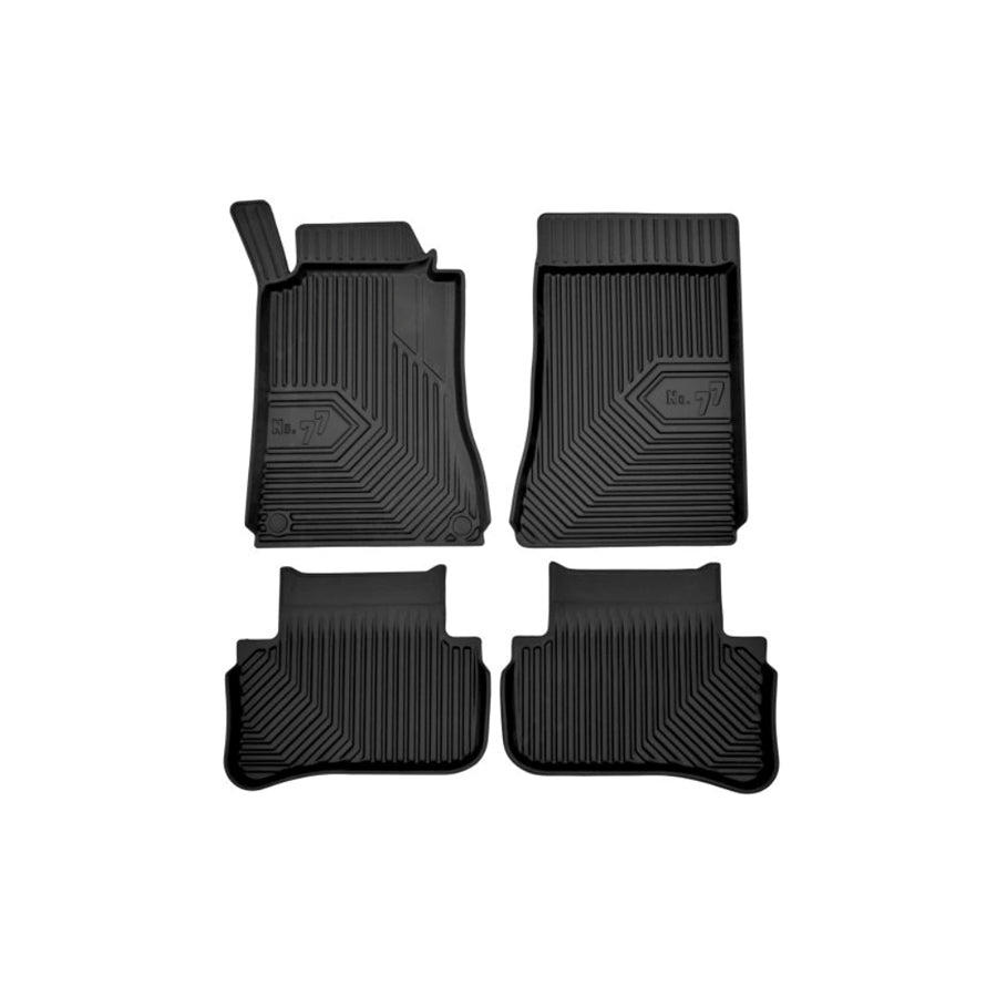 FROGUM Tailored 77407206 Floor mat set suitable for MERCEDES-BENZ C-Class Saloon (W203) Elastomer, Front and Rear, Quantity: 4, Black, (LHD)