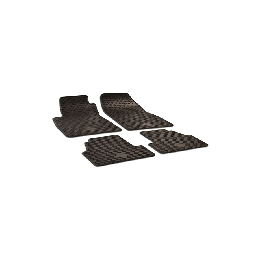 WALSER Tailored 50473 Floor mat set Elastomer, Front and Rear, Quantity: 4, Black