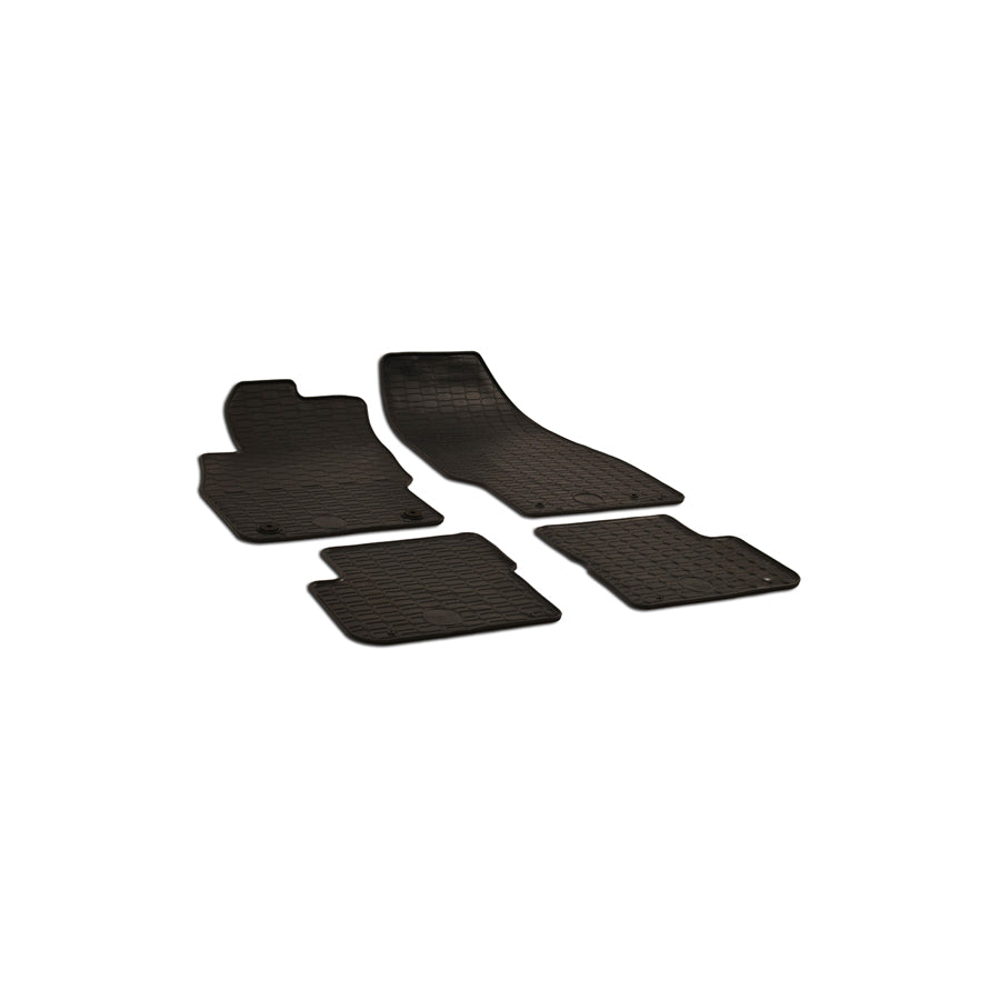 WALSER Tailored 50479 Floor mat set Elastomer, Front and Rear, Quantity: 4, Black