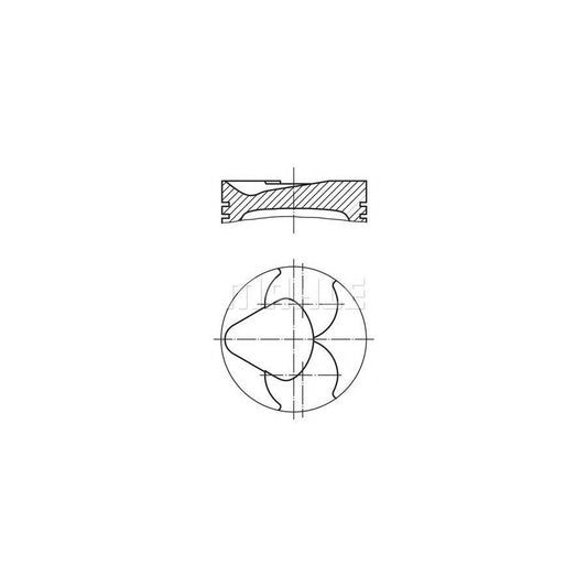 MAHLE ORIGINAL 676 13 00 Piston 91,1 mm, with piston rings, with piston ring carrier