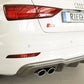 Rieger 00099615 Audi 8V S3 Rear Diffuser for Original Twin Tailpipe Left & Right - Carbon-Look