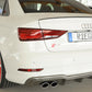 Rieger 00099615 Audi 8V S3 Rear Diffuser for Original Twin Tailpipe Left & Right - Carbon-Look