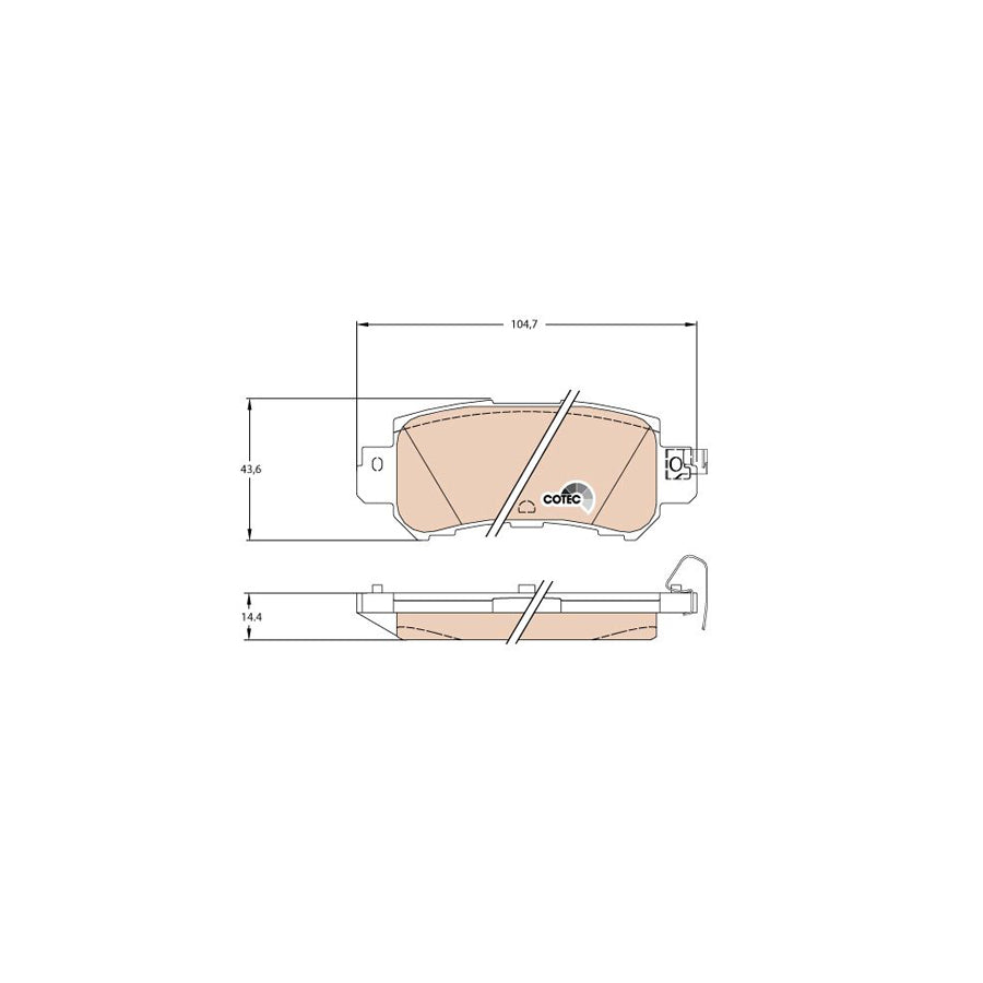 TRW Gdb3539 Brake Pad Set Cotec With Acoustic Wear Warning