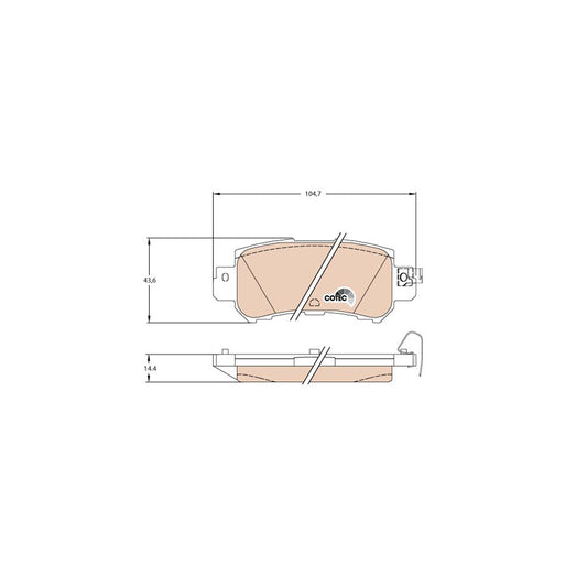 TRW Gdb3539 Brake Pad Set Cotec With Acoustic Wear Warning