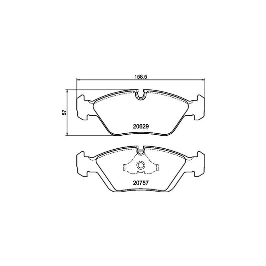 Hella 8DB 355 006 511 Brake Pad Set Prepared For Wear Indicator