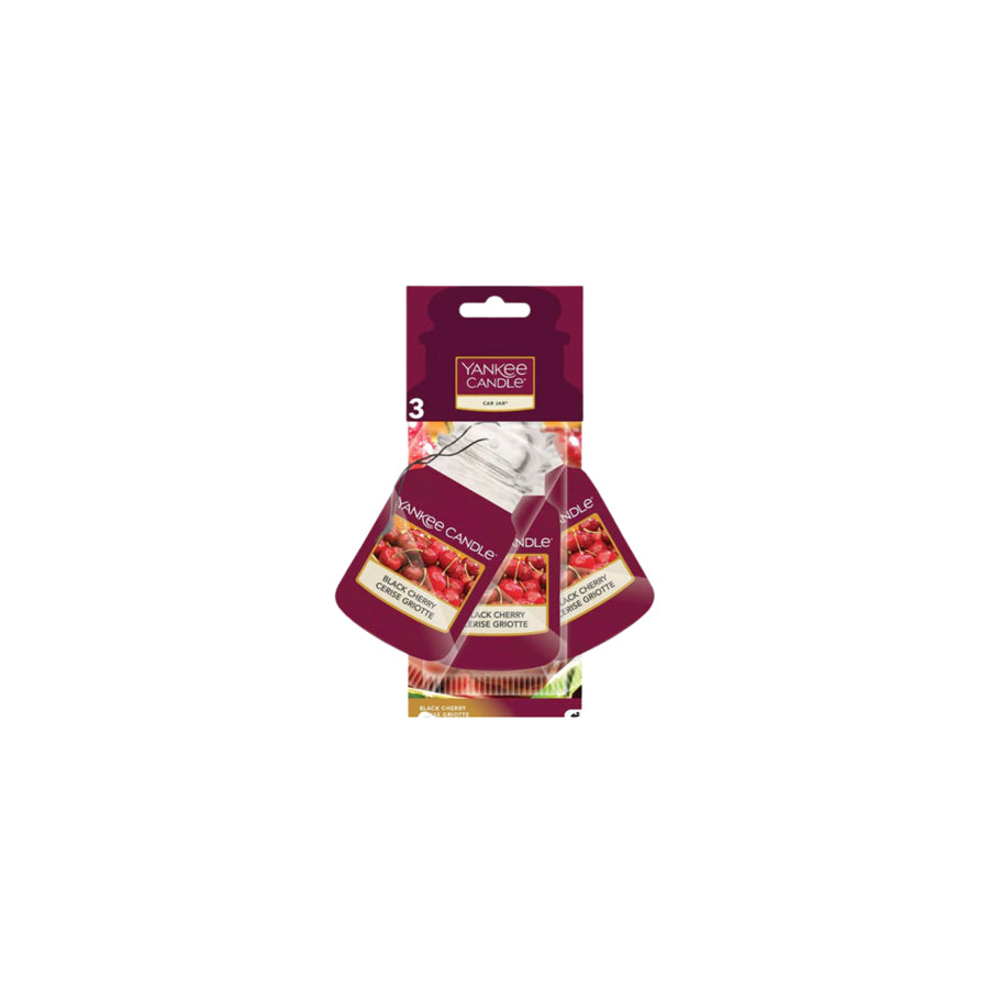 Yankee Candle Car Jar Bonus 3-Pack Car Air Freshener - Black Cherry