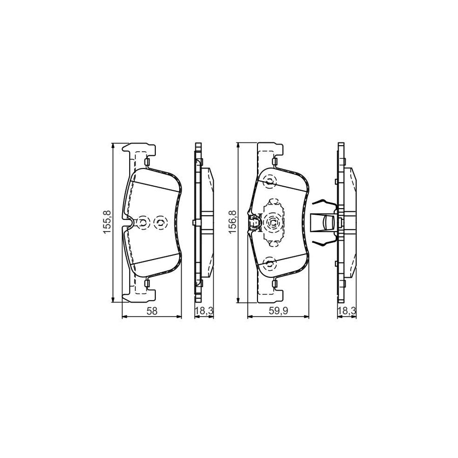 Bosch 0986Tb3157 Brake Pad Set 
