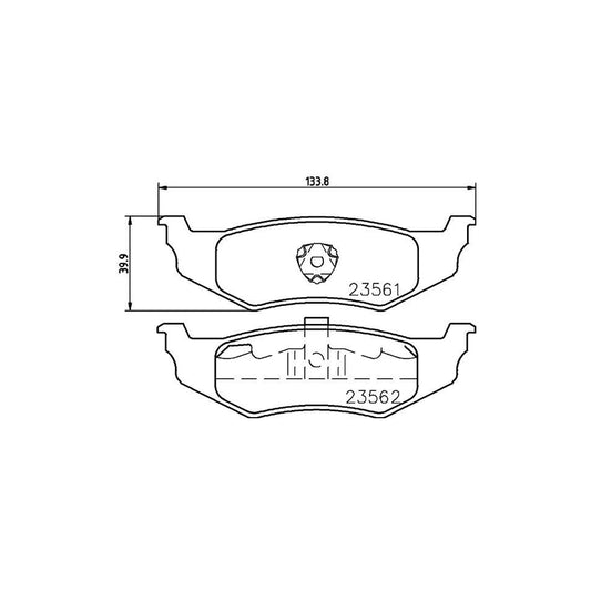 Hella 8DB 355 018 661 Brake Pad Set Not Prepared For Wear Indicator
