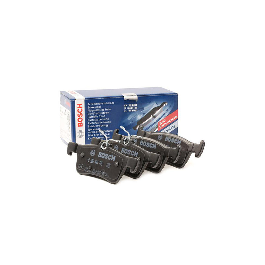 Bosch 0986494715 Brake Pad Set For Peugeot 308 With Anti Squeak Plate With Mounting Manual BP1710