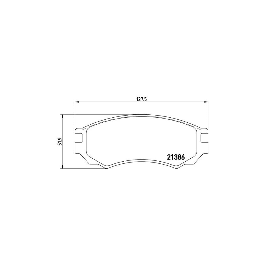 Brembo P 56 028 Brake Pad Set Excl Wear Warning Contact