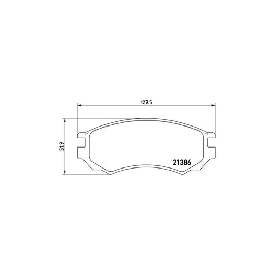 Brembo P 56 028 Brake Pad Set Excl Wear Warning Contact