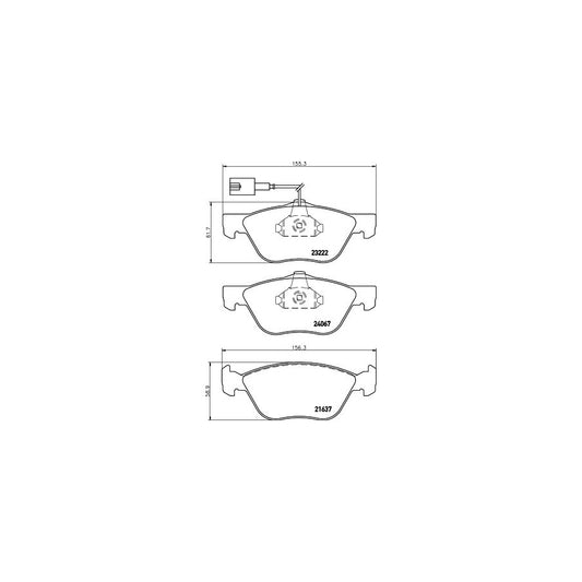 Hella 8DB 355 011 211 Brake Pad Set With Integrated Wear Warning Contact