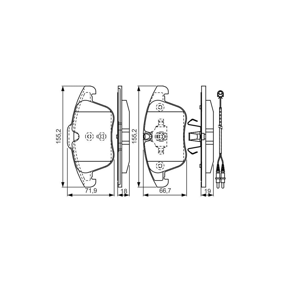 Bosch 0986Tb3201 Brake Pad Set With Accessories 