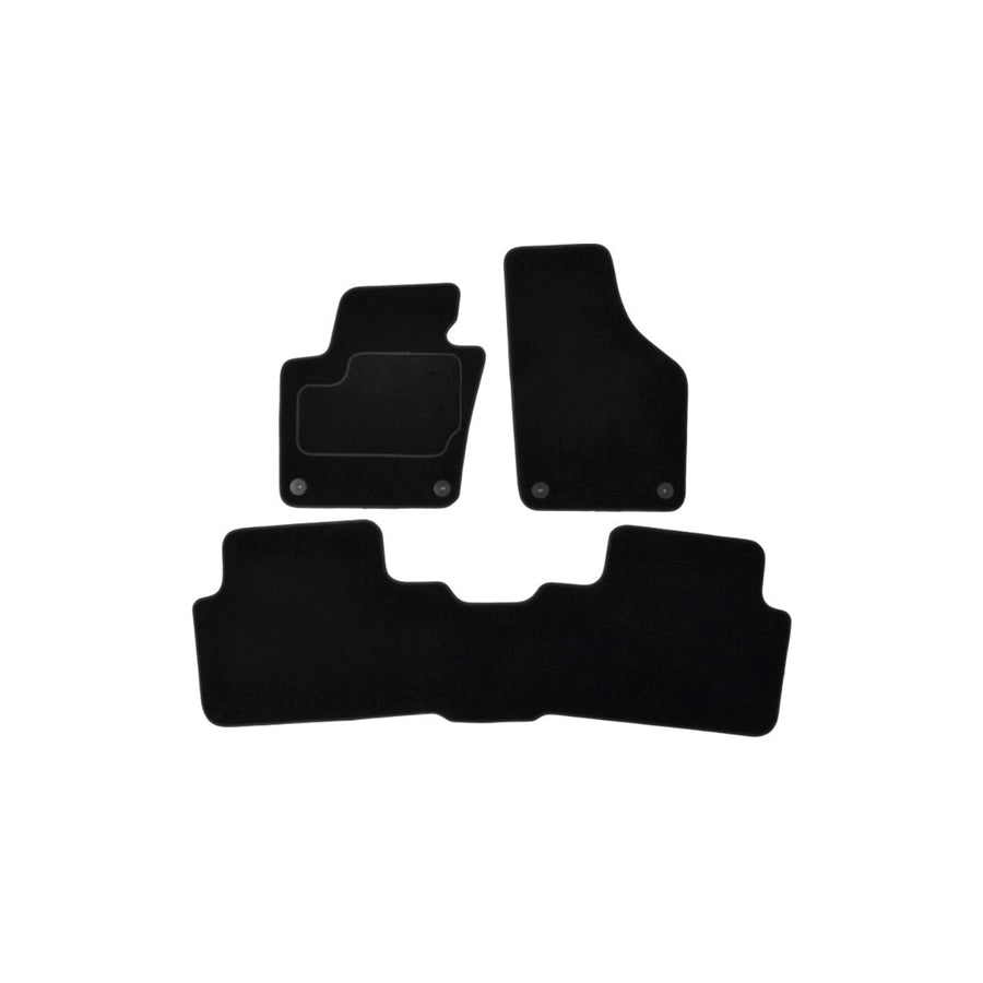 MAMMOOTH A041 SET20 PRM 01 Floor mat set for SEAT Alhambra II (710, 711) Textile, Front and Rear, Quantity: 3, Black