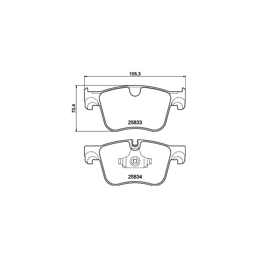 Hella 8DB 355 020 981 Brake Pad Set Prepared For Wear Indicator