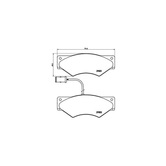 Brembo P A6 007 Brake Pad Set For Iveco Daily