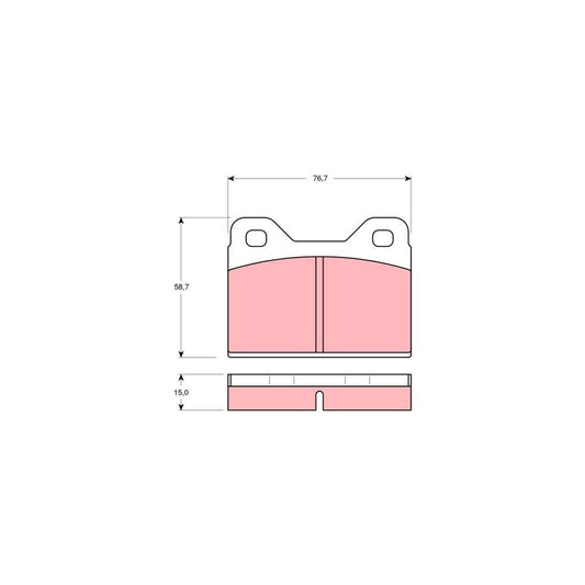 TRW Gdb112 Brake Pad Set Not Prepared For Wear Indicator