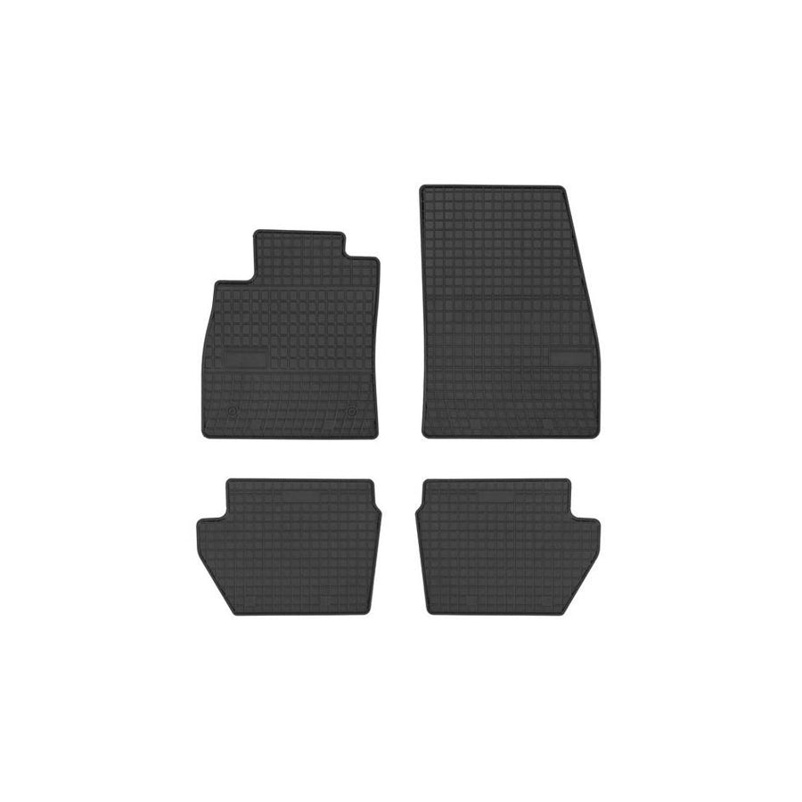 FROGUM Tailored 402157 Floor mat set for FORD Fiesta Mk7 Hatchback Elastomer, Front and Rear, Quantity: 4, Black, (LHD)