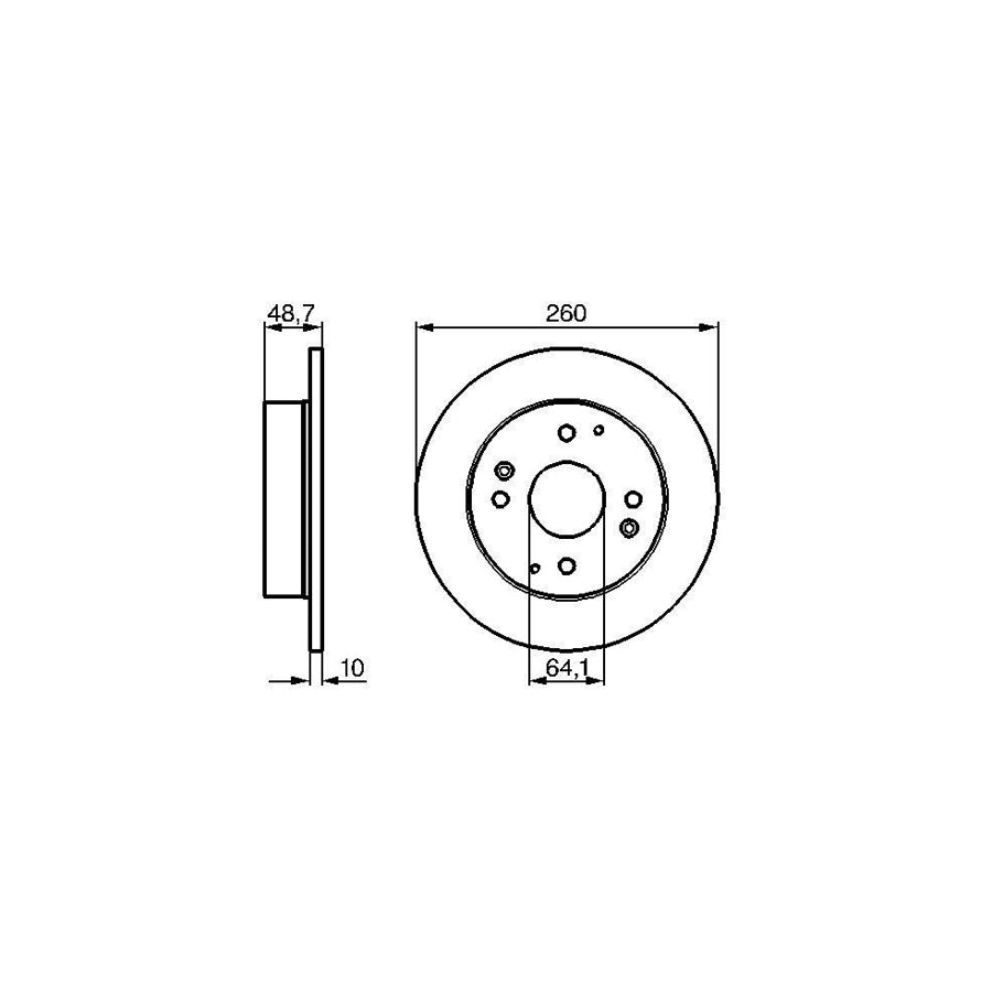 BOSCH 0 986 478 172 Brake Disc Solid Oiled with bolts screws