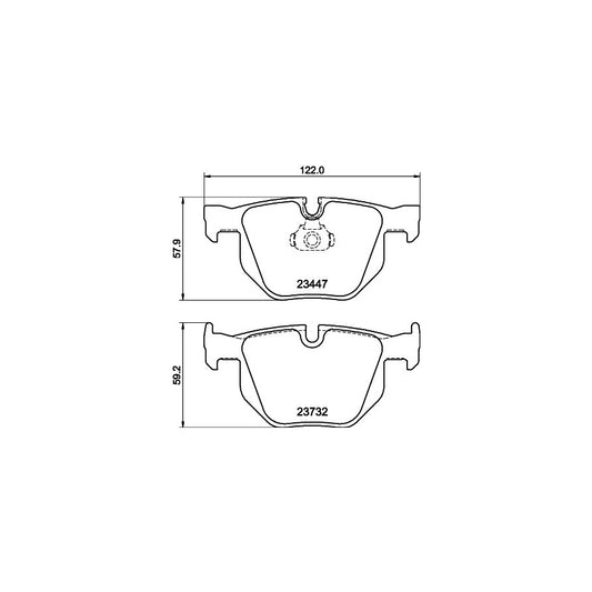 Hella 8DB 355 013 941 Brake Pad Set Prepared For Wear Indicator