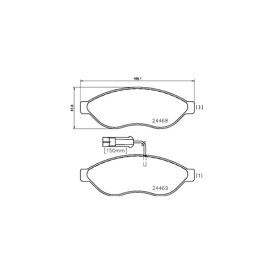 Brembo P 61 090 Brake Pad Set