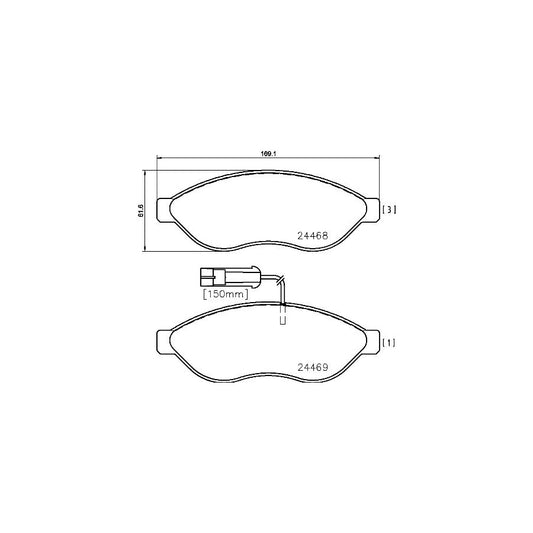 Brembo P 61 090 Brake Pad Set