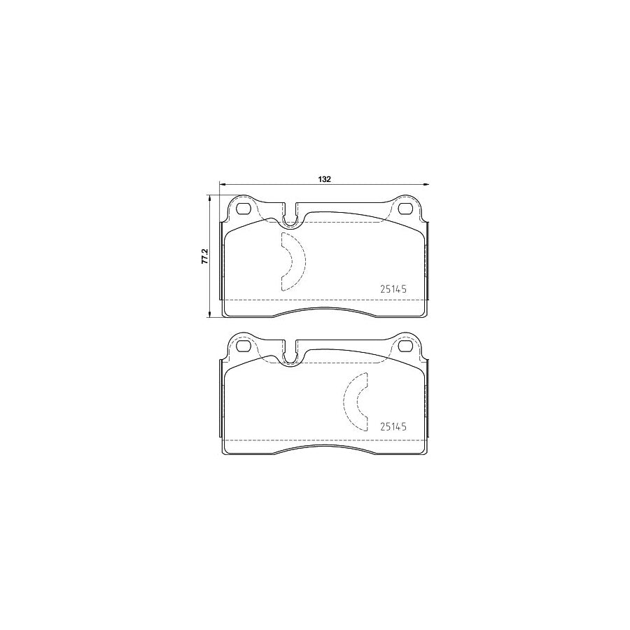 Brembo P 85 159 Brake Pad Set Prepared For Wear Indicator With Anti Squeak Plate