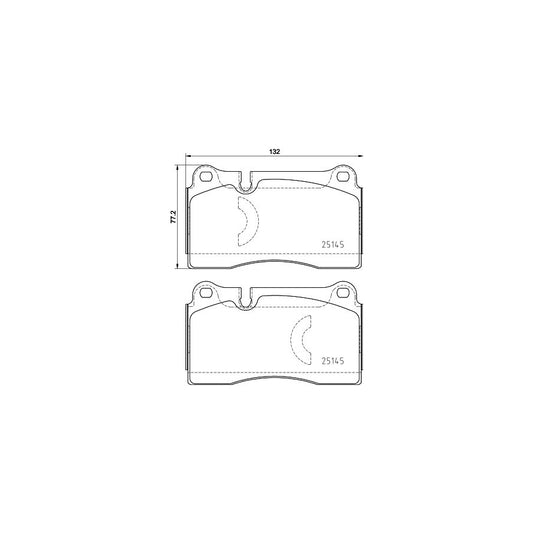 Brembo P 85 159 Brake Pad Set Prepared For Wear Indicator With Anti Squeak Plate