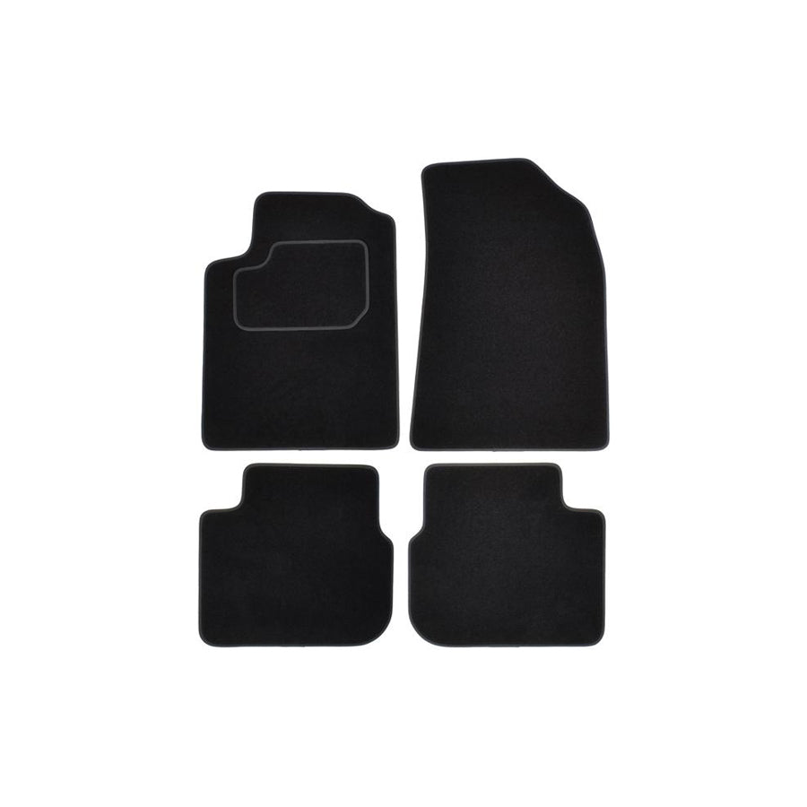 CUSTOPOL Tailored LAN30C Floor mat set Textile, Front and Rear, Quantity: 4, Black