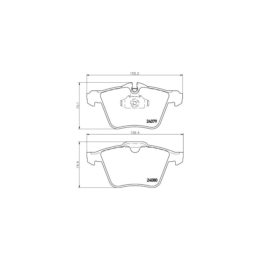 Hella 8DB 355 016 291 Brake Pad Set Prepared For Wear Indicator