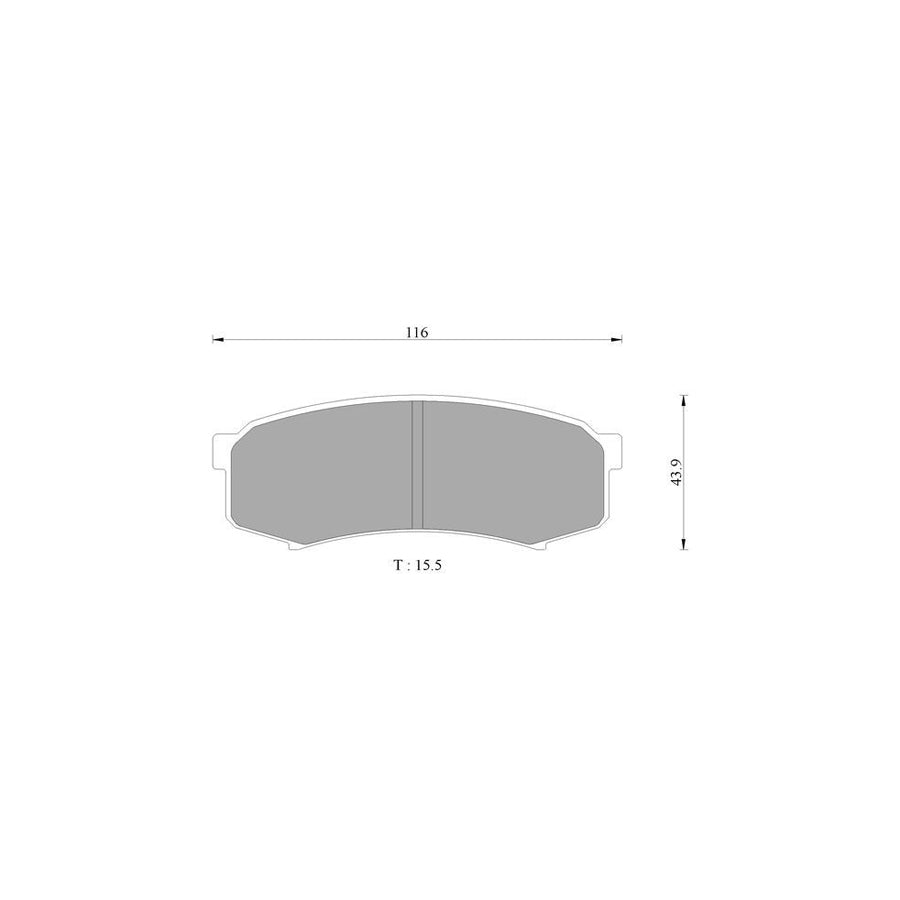 Bosch 0986Ab2074 Brake Pad Set BP2074N