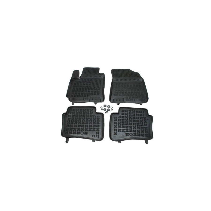 REZAW PLAST 201616 Floor mat set for HYUNDAI i20 II Hatchback (GB, IB) Elastomer, Front and Rear, Quantity: 4, Black
