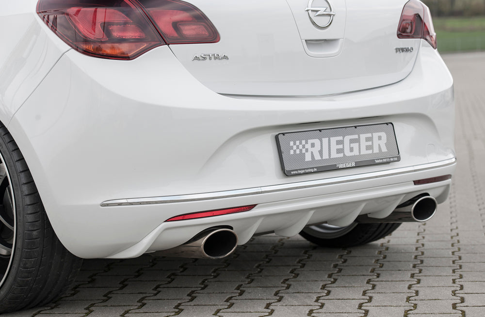 Rieger 00051324 Opel Astra J Rear Diffuser for Sport Tailpipe Left & Right -  Matte Black