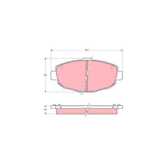 TRW Gdb1184 Brake Pad Set Incl. Wear Warning Contact